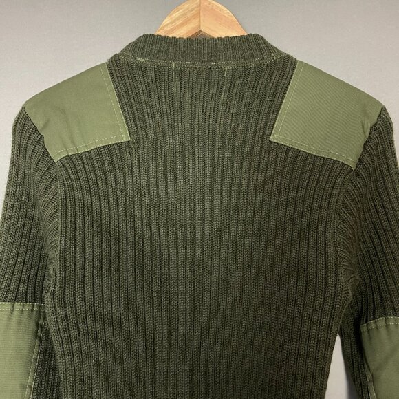 Vintage Jack Young Associates Sweater Tactical Military Green Size 38 Ribbed - Picture 6 of 12